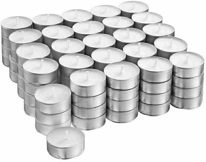 Tealight Mum Kokusuz Beyaz Mum 100'lü PAKET