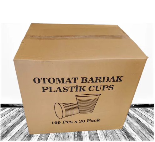 Otomat Uyumlu Plastik Bardak Kalın Şeffaf 180cc 3000 Adet